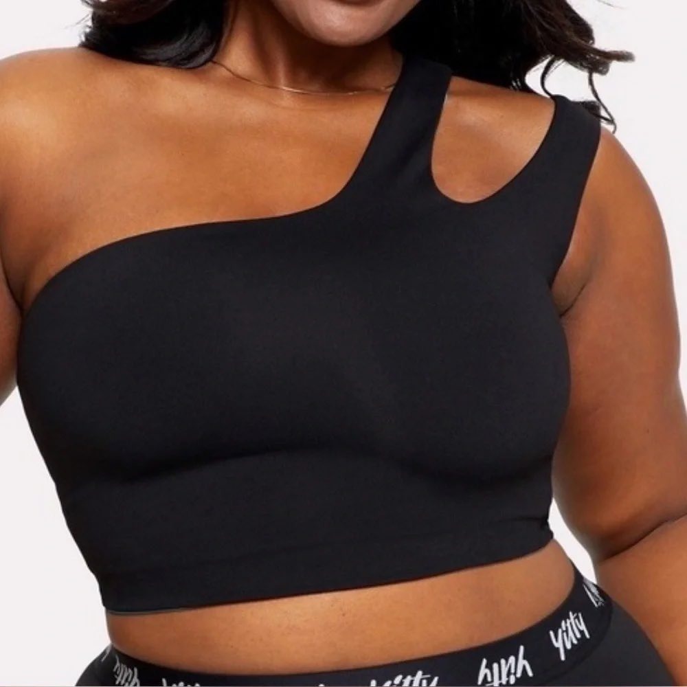Yitty by Lizzo Major Label One Shoulder Asymmetric Crop Top Large